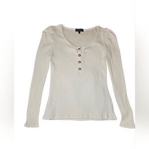 Generation Love Ribbed White Long Sleeve Women's M